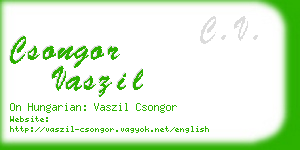 csongor vaszil business card